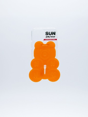 [Orange] Jelly Bear Clear iPhone Case