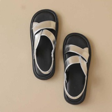 平底羅馬涼鞋女夏季大碼女鞋子41一43外穿高級感配裙子松糕沙灘鞋