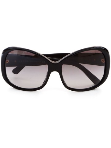 Prada Pre-Owned - oversize-frame gradient sunglasses - women - Plastic - One Size - Black