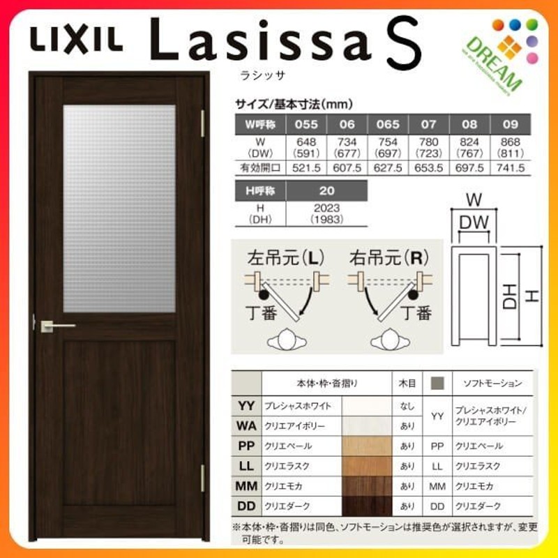 新生活 室内ドア ラシッサS 標準ドア LAB ノンケーシング付枠 05520 0620 06520 0720 0820 0920 錠付き 錠なし  リクシル LIXIL 建具 交換 リフォーム DIY brasilcarspremium.com