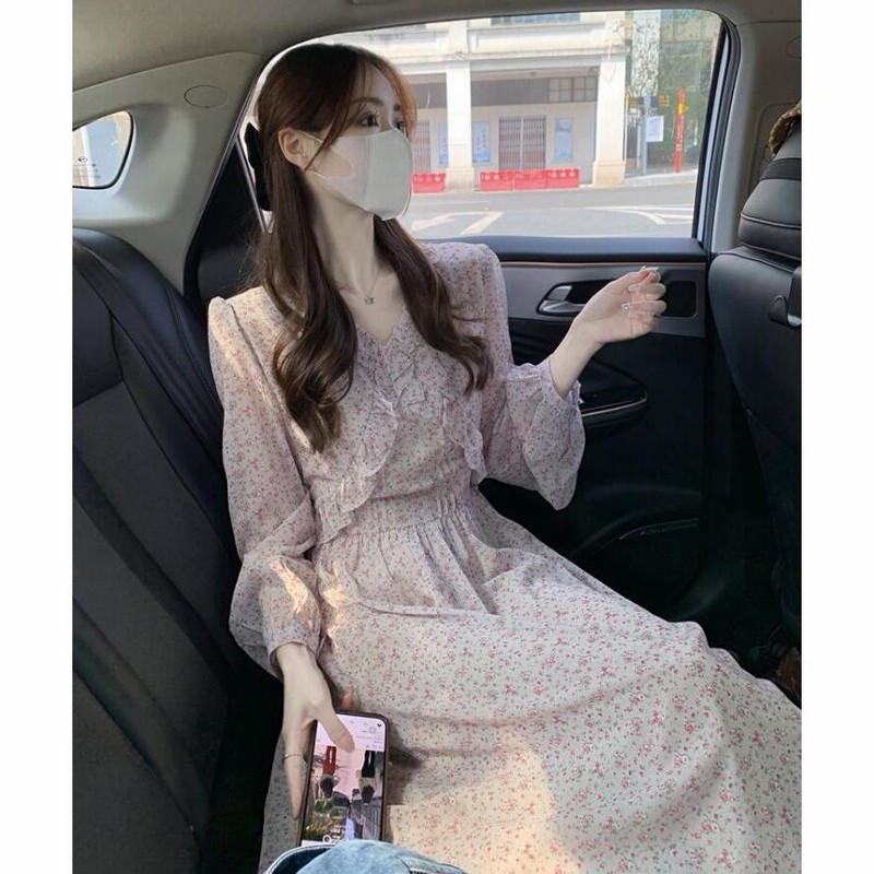 韓国☆☆大人エレガント！綺麗めワンピ！カジュアル ワンピース レディース おしゃれ ロングワンピ 40代 50代 膝丈
