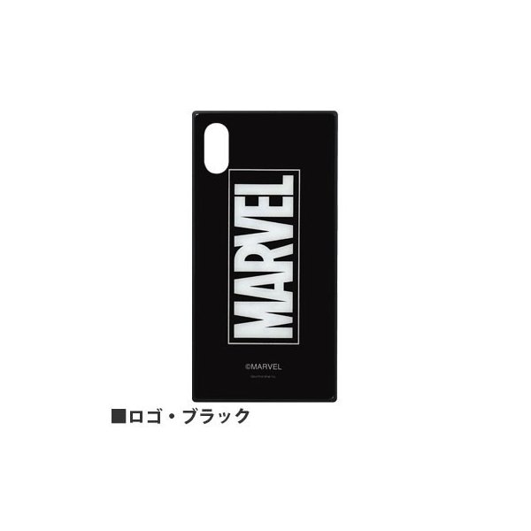 Iphone Xs ケース Iphone X ケース Marvel マーベル スマホケース スクエアガラスケース ロゴ ブラック グッズ アイフォン カバー Mv 131b 通販 Lineポイント最大get Lineショッピング