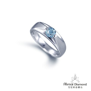 Alesai艾尼希亞 30分 藍色鑽石鑽戒 頂級濃郁彩度彩鑽 藍鑽 CVD Fancy Vivid Blue