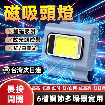 【6檔調節🏅】露營頭燈 登山頭燈 夜跑燈 騎行頭燈 釣魚頭燈 夜釣燈 感應頭燈 輕量便攜頭燈  戶外攜帶工作燈 工作燈