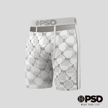 【PSDUnderwear官方旗艦店】JA MORANT- 平口四角褲 (涼感版型)-棋盤-白色