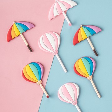 彩虹氣球 可彎曲 磁性掛勾 冰箱 磁鐵掛勾 廚房收納 掛勾