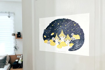 海報 - 貓村的夜空 29.7*42cm