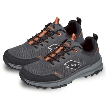 LOTTO 樂得 男款 寬楦 CT 650 防潑水越野跑鞋 LT5AMR9258  灰黑色  25.5 cm