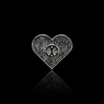CHLIV HEART PIN SILVER