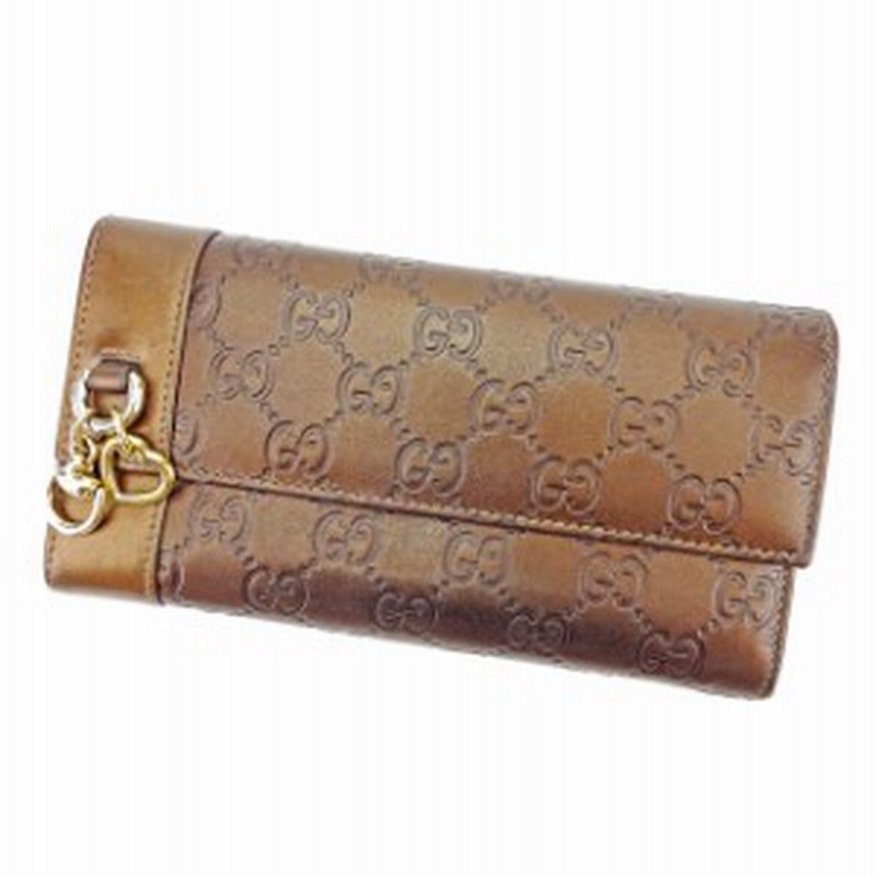 グッチ ｇｕｃｃｉ 長財布 財布 小物 サイフ 二つ折り 財布 小物 メンズ可 グッチシマ ハートビット 中古 T2857 通販 Lineポイント最大1 0 Get Lineショッピング