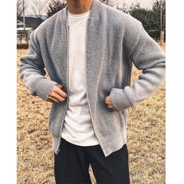 韓國秋冬新款純色針織開衫外套男士日系百搭休閑簡約毛衣針織衫潮