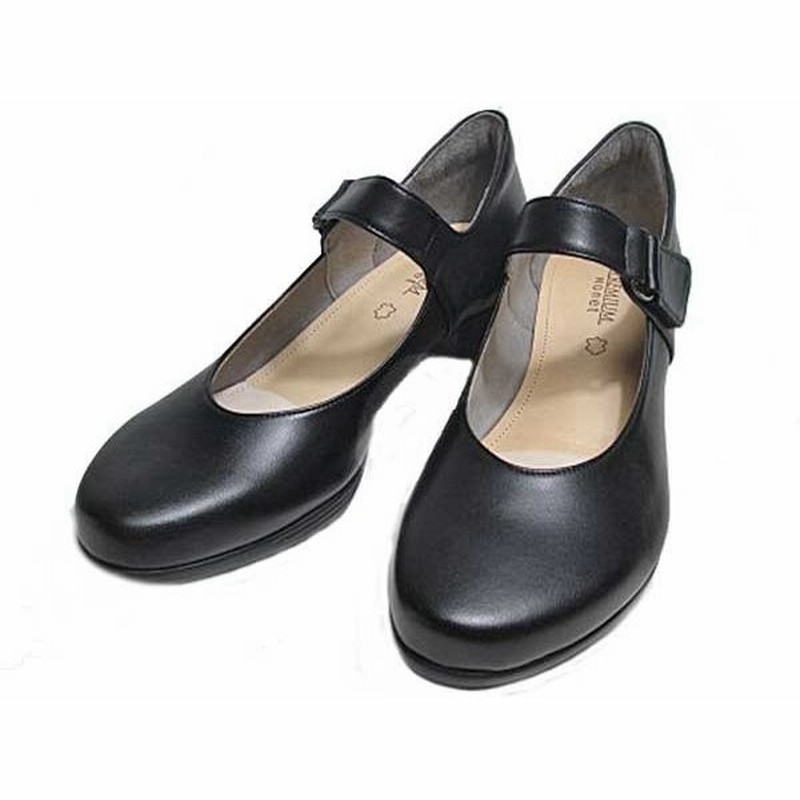 プレミアムモネ Premium Monet P80 ワイズ 3e ベルト付きカジュアルパンプス ブラック レディース 靴 通販 Lineポイント最大0 5 Get Lineショッピング