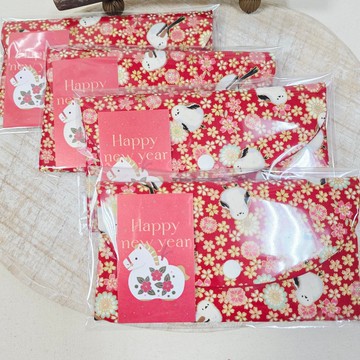 長尾山雀布製紅包袋 布紅包袋  存摺套  鈔票收納 外幣收納