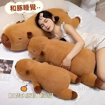 ❤️房間 抱枕 長抱枕 抱睡枕 長條抱枕 趴款卡皮巴拉水豚長條抱枕女生睡覺玩偶床上抱睡公仔毛絨玩具娃娃❤️