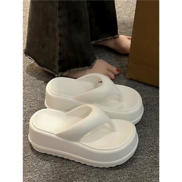 厚底坡跟人字拖女夏季外穿2023新款海邊沙灘休閑涼拖增高7.0拖鞋