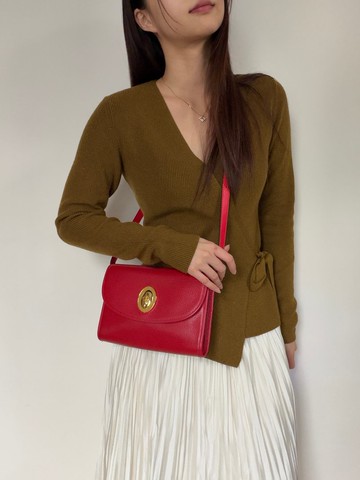 中古正品Christian Dior迪奧金蛋扣真皮包 斜背包 腋下包