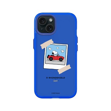 iPhone 15 Clear 激光藍 - 史努比 Snoopy - 拍立得-一起去兜風