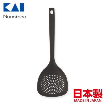 asdfkitty*日本製 貝印 黑色 尼龍漏勺 濾網 撈杓-可用洗碗機洗-正版商品