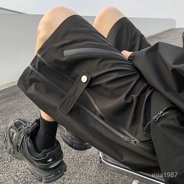 【精品男裝】美式防水衝鋒短褲男夏季薄款五分中褲潮牌山本風寬鬆機能休閒褲子jioyh K8PC