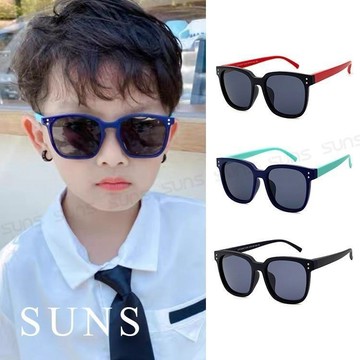 【SUNS】兒童偏光太陽眼鏡 方框百搭TR偏光墨鏡 抗UV(110517)