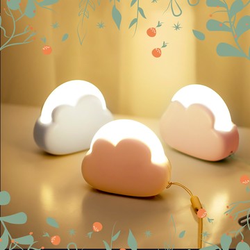 值得送禮的日子 生日快樂  這份禮物由你決定顏色【快速出貨】【禮物首選】 (我的小貼心伴你入眠)E.B. MADE 小雲朵造型暖光白光伴讀小夜燈