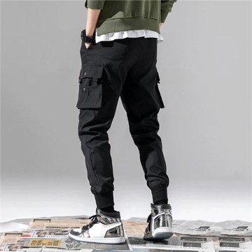 Loose leggings sports cargo pants men 寬松束腳運動工裝褲男士