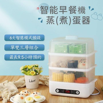 【SHA】不鏽鋼蒸蛋器  自動斷電家用小型早餐機 早餐機煮蛋器 蒸蛋器 家用預約 自動斷電防乾燒 多功能 大容量