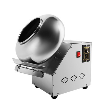 抛光机 食材薄膜包衣机食品裹糠滚圆食材烘干机器商用  糖衣機 裹糖機