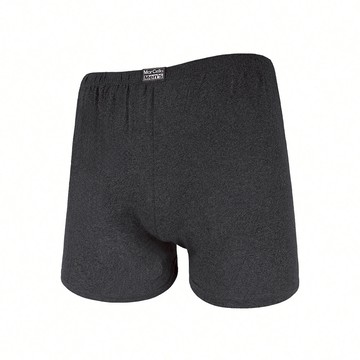 針織環保AB紗吸濕平口男內褲 - XL / 花黑