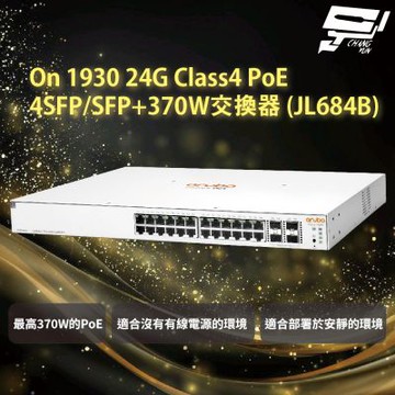 Aruba HPE IOn 1930 24G Class4 PoE 4SF/SFP+370W(JL684B) 昌運監視器
