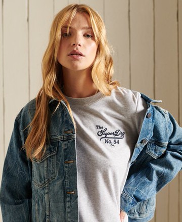 Superdry Women's Women's Pride In Craft T-Shirt Light Grey / Glacier Grey Marl - Size: 6 Size: 2