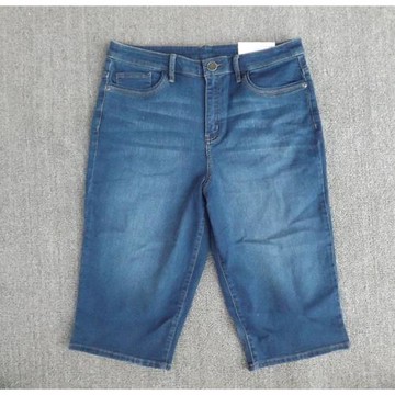 外貿美國單超高彈力牛仔馬褲男士加肥加大碼寬松特大碼六分短褲