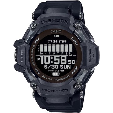 CASIO 卡西歐 G-SHOCK 心率偵測 GPS功能 藍牙 太陽能電力 援多種運動 輕量升級 運動系列 黑 GBD-H2000-1B_52.6mm
