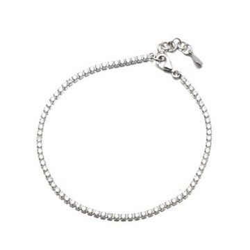 925純銀手鍊 鑲鑽手環-韓版簡約時尚經典情人節生日禮物女飾品73dl29【獨家進口】【米蘭精品】