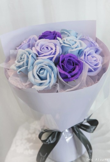 藍紫色花束/香皂花束/香皂花/生日花束/情人節花束/畢業花/永生花