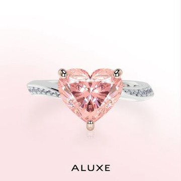 ALUXE 亞立詩 IGI 1.13克拉 FVPVVS2 18K金 粉紅鑽 求婚鑽戒 ROSE My Love 系列 RS3166(培育鑽石)
