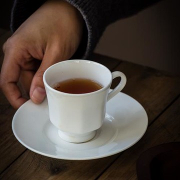 復古骨瓷小茶杯帶把陶瓷咖啡杯下午茶杯單杯小容量花茶杯配茶托碟