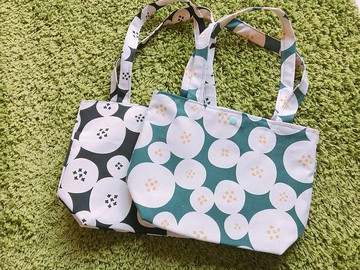 托特包/提袋/便當袋/文青包-鈕扣花系列