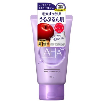 BCL AHA 喚顏潤澤洗面乳 紫色 深層清潔毛孔  120g  1條