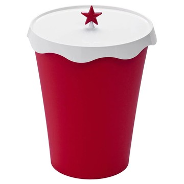 QUALy 星星樂色筒 8.5L  260 x 350mm  Red  1個