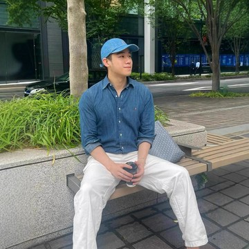 RL拉夫彩色小馬標美式牛仔襯衫男上衣長袖Polo襯衫刺繡春秋水洗鑫弘-衣錦男裝