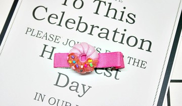 <仿真黏土髮飾> => 草莓巧克力甜甜圈－髮夾系列－#可愛