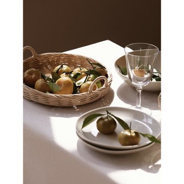 手工藤編果籃客廳茶幾零食收納盒竹編筐面包食品籃日式點心托盤