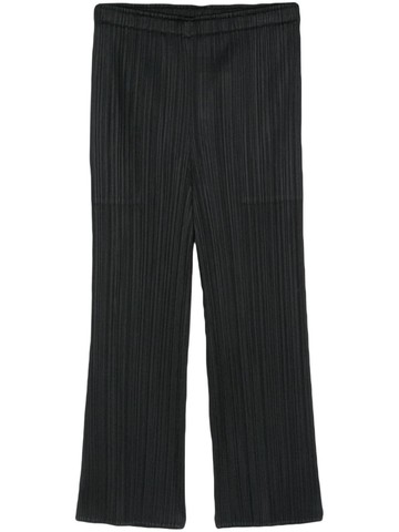Pleats Please Issey Miyake - Thicker Bottoms slim-cut trousers - women - Polyester - 3 - Black