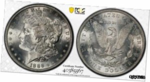 アンティークコイン PCGS CAC MS63 Morgan Silver Dollar 1886-S