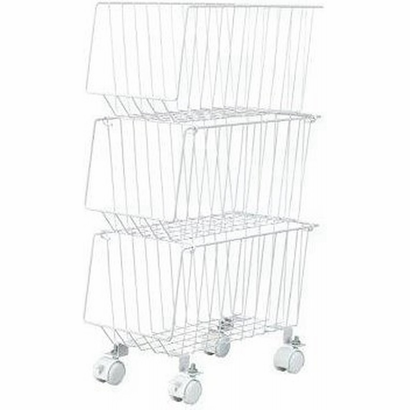 高儀 スタッキング式 ３段収納バスケット ホワイト ４０ ０７４０８ 通販 Lineポイント最大0 5 Get Lineショッピング