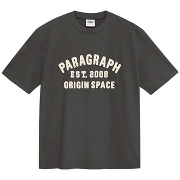 【PARAGRAPH】26SS NO.049 ORIGIN SPACE TEE 立體刺繡 短T (碳灰色)