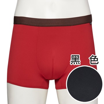 【SOLIS】森林王子系列M-XXL素面貼身四角男褲(黑色)