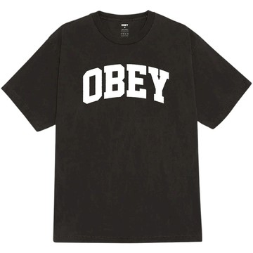 OBEY 167923941-USC COLLEGIATE PIGMENT TEE 短T (水洗黑色)