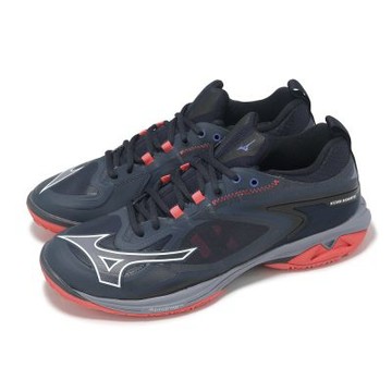 Mizuno 羽球鞋 Wave Claw Neo 3 寬楦 男鞋 藍 紅 回彈 室內運動 運動鞋 美津濃 71GA2473-26